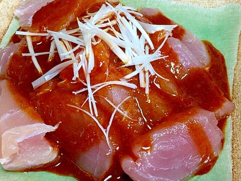 お刺身をたまには韓国風で♪ビンチョウマグロのお刺身